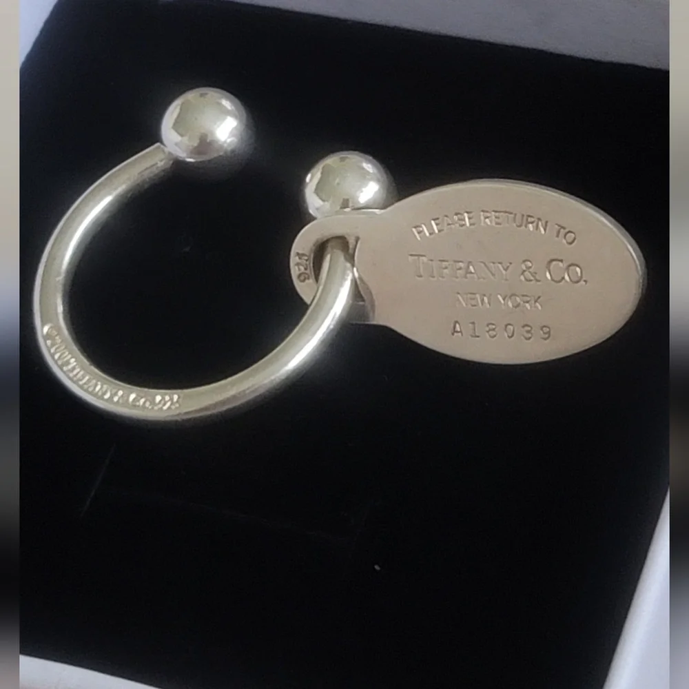 Return To Tiffany Oval Key Ring Sterling Silver 925 Engraved